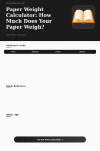 Paper Weight Calculator: How Much Does Your Paper Weigh?