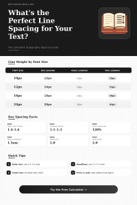 Line Spacing Calculator: Find the Perfect Typography Spacing