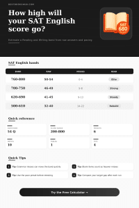 SAT English Score Calculator