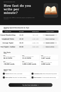 Words Per Minute Writing Calculator