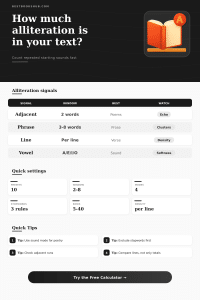 Alliteration Counter | Starting Sound Analyzer