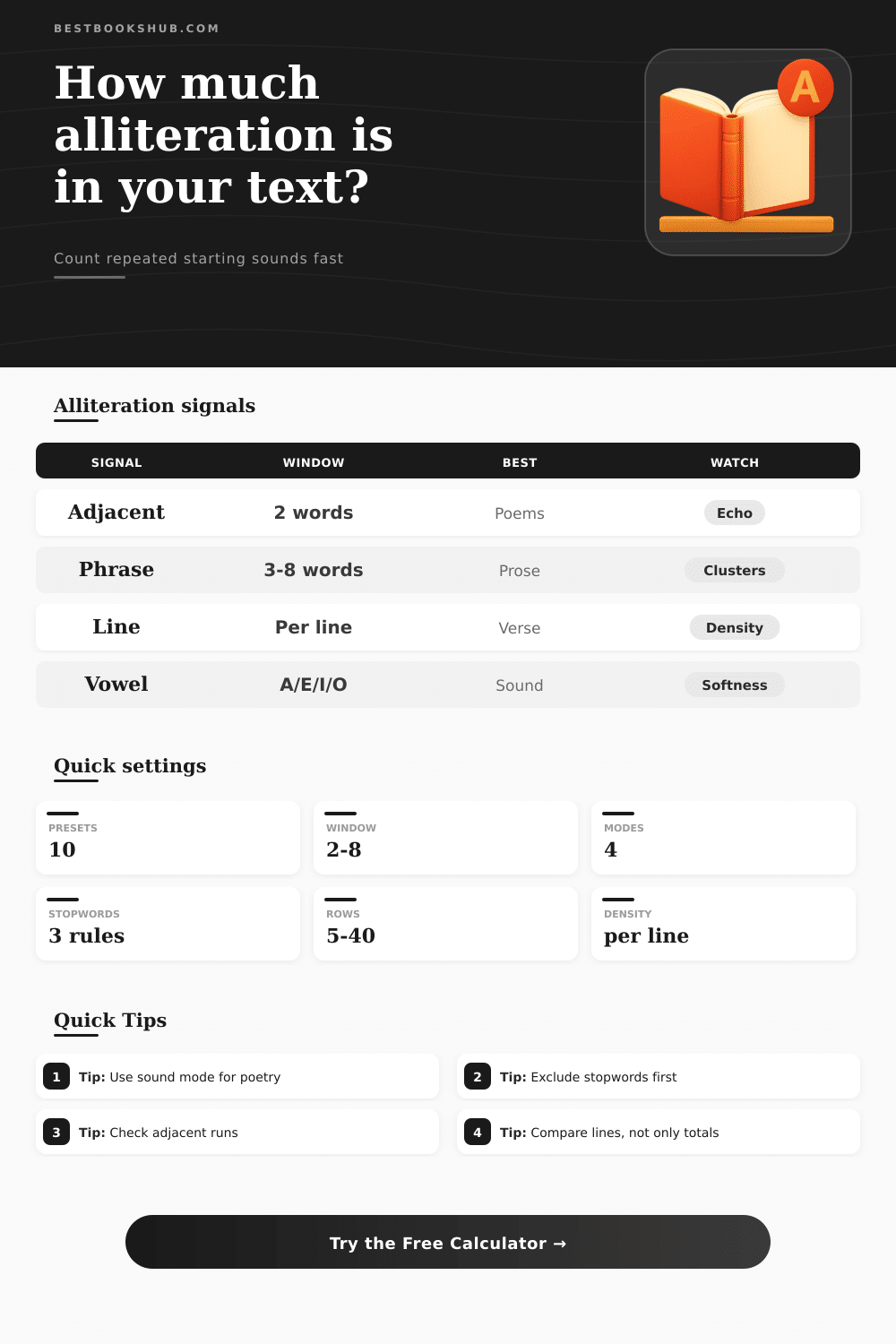 Alliteration Counter | Starting Sound Analyzer
