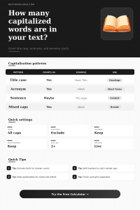 Capitalized Word Counter | Title Case Scan Tool