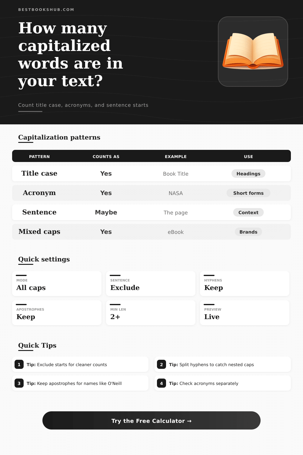 Capitalized Word Counter | Title Case Scan Tool