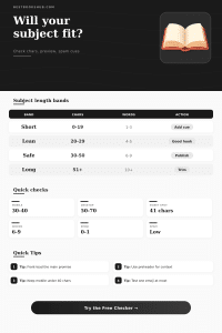 Email Subject Line Length Checker | Inbox Preview