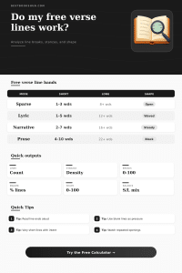 Free Verse Line Analyzer
