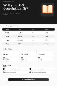 Open Graph Description Checker | Social Preview Tool
