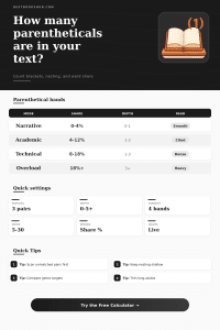 Parenthetical Counter | Bracket Nesting Analyzer