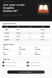 Scene Length Balance Calculator | Fiction Rhythm