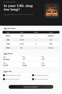 Slug Length Checker | SEO URL Slug Tool