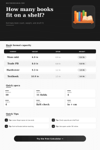 Bookshelf Capacity Calculator