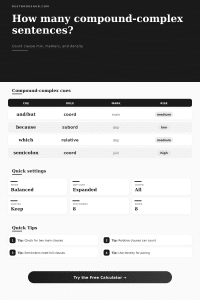 Compound-Complex Sentence Counter
