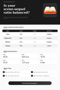 Scene-Sequel Ratio Calculator for Fiction Pacing