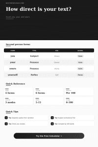 Second Person Pronoun Counter | You Density Tool